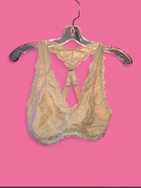 Savage X Fenty Cream Lace Racerback Bralette